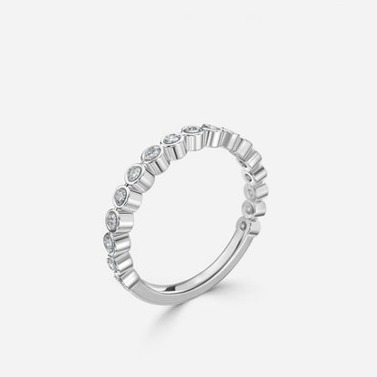 Nhẫn kim cương tròn sáng bóng có thể xếp chồng lên nhau