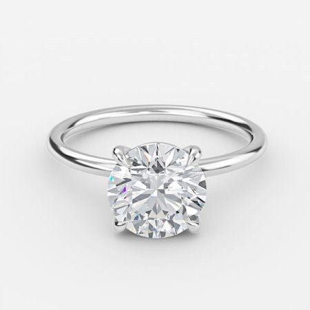 Adriana Round Lab Created Diamond Solitaire Engagement Ring