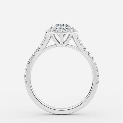 Chelsea Round Lab Created Diamond Halo Engagement Ring