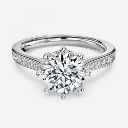 Aria Round Lab Grown Diamond Vintage Engagement Ring