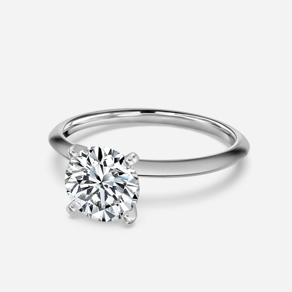 Alika Round Lab Created Diamond Solitaire Engagement Ring