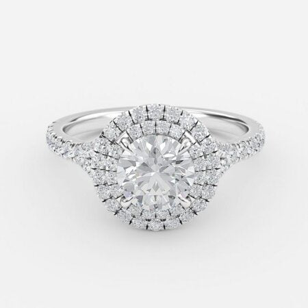 Aalia Round Lab Grown Diamond Halo Engagement Ring