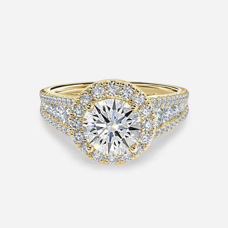 Dalia Round Lab Created Diamond Halo Engagement Ring