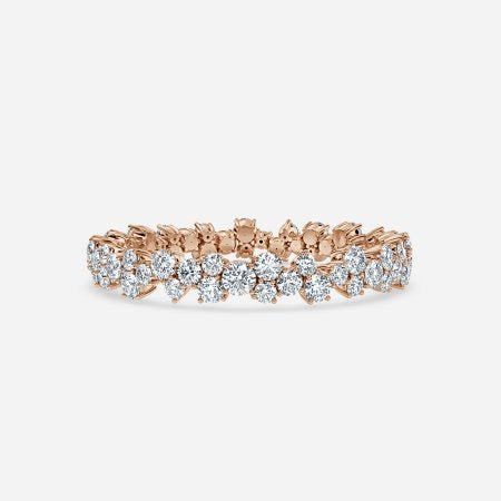 Full Floral Round Diamond Eternity Band