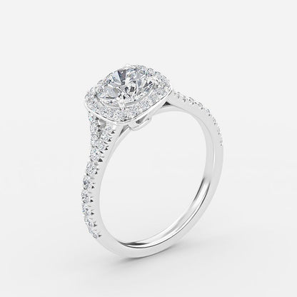 Chelsea Round Lab Created Diamond Halo Engagement Ring