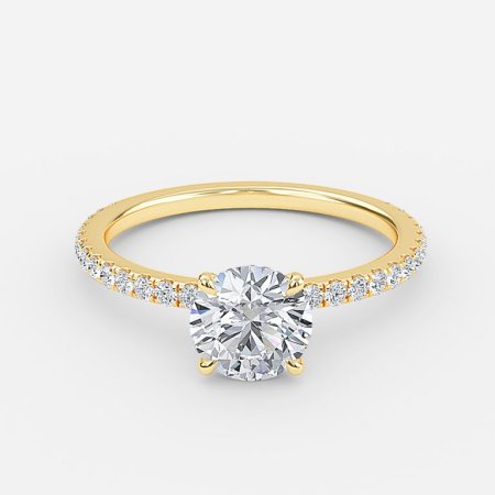 Winston Round Lab Grown Diamond Dainty Engagement Ring