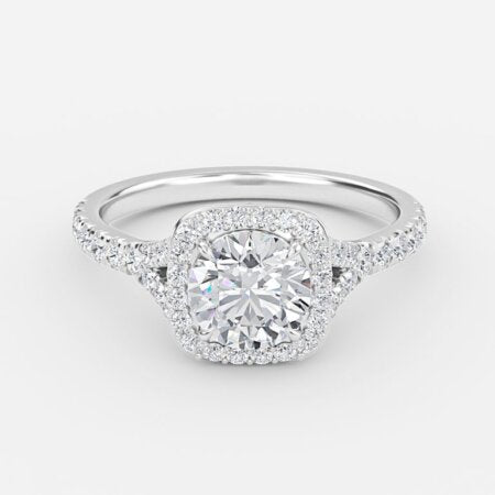 Chelsea Round Lab Created Diamond Halo Engagement Ring