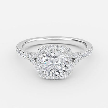 Chelsea Round Lab Created Diamond Halo Engagement Ring