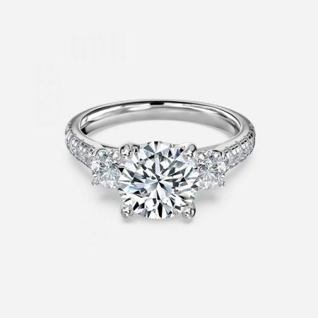 Talia Round Lab Grown Diamond Three Stone Engagement Ring