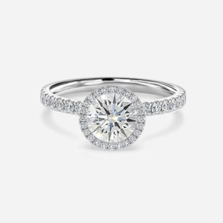 Nefta Round Lab Grown Diamond Halo Engagement Ring