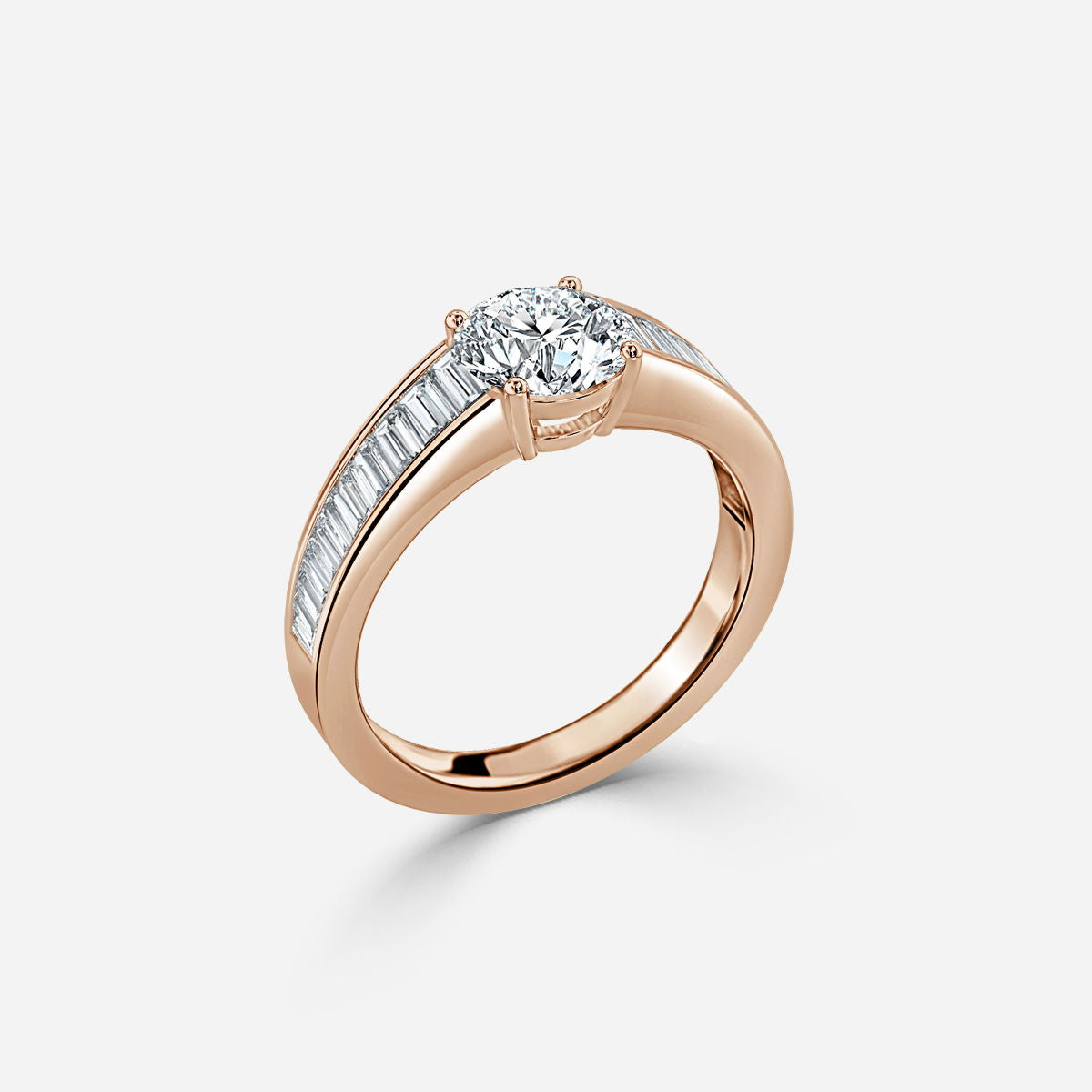 Octavia Round Lab Grown Diamond Unique Engagement Ring