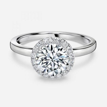 Jodha Round Lab Grown Diamond Halo Engagement Ring