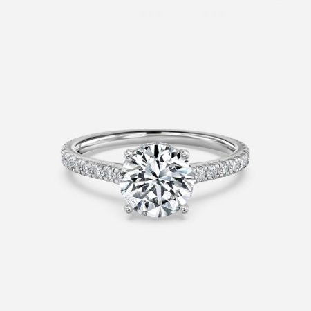 Nanami Round Lab Grown Diamond Hidden Halo Engagement Ring