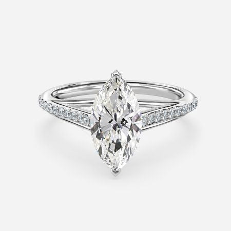 Heni Marquise Diamond Band Lab Grown Diamond Engagement Ring