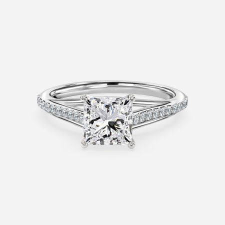 Heni Princess Diamond Band Engagement Ring