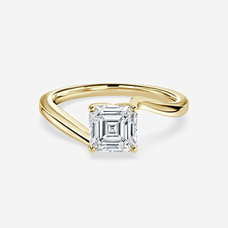 Antares Asscher Solitaire Lab Grown Diamond Engagement Ring