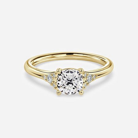 Anastasia Cushion Three Stone Lab Grown Diamond Engagement Ring