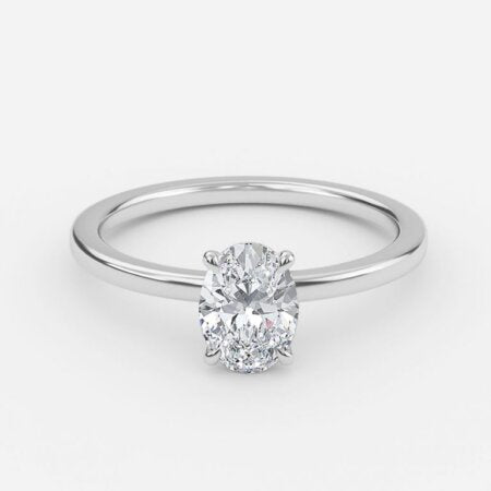 Jiani Oval Solitaire Lab Grown Diamond Engagement Ring