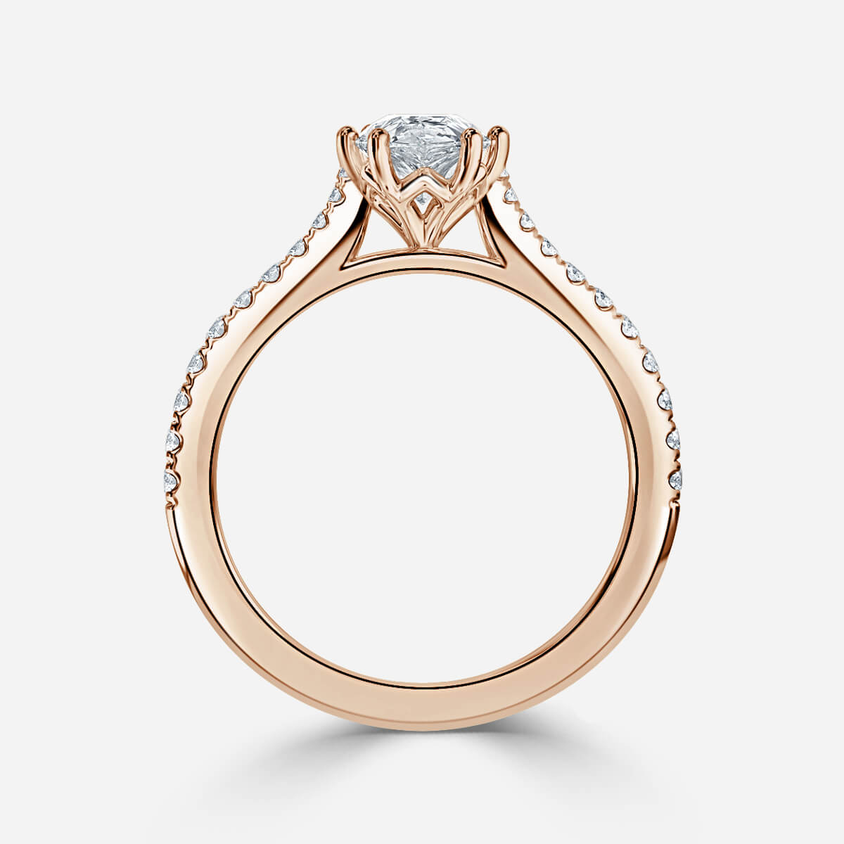Shyam Pear Side Diamond Engagement Ring