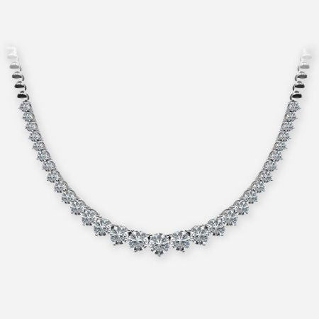 Round Diamonds Tennis Necklace