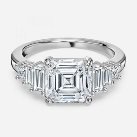 Olin Asscher Three Stone Engagement Ring