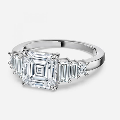 Olin Asscher Three Stone Engagement Ring