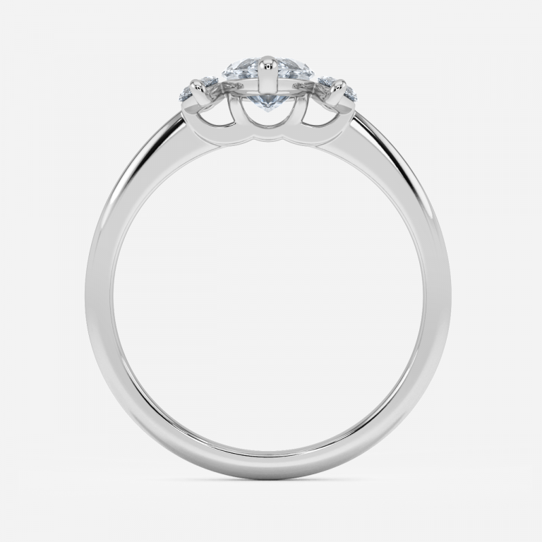 Kylie Marquise Three Stone Engagement Ring