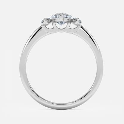 Kylie Marquise Three Stone Engagement Ring