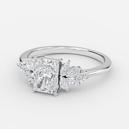 Avian Radiant Three Stone Lab Grown Diamond Engagement Ring