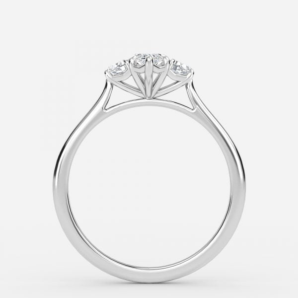 Ilene Marquise Three Stone Lab Grown Diamond Engagement Ring