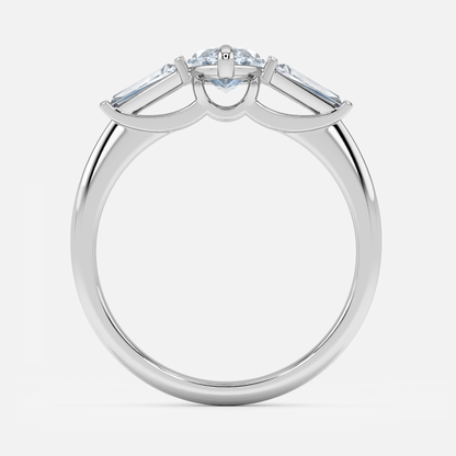 Geraldine Marquise Three Stone Engagement Ring