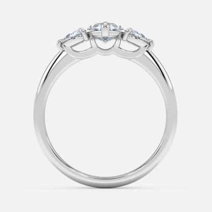 Renai Marquise Three Stone Engagement Ring