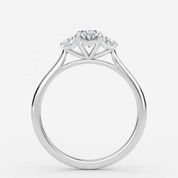 Ilene Oval Three Stone Lab Grown Diamond Engagement Ring