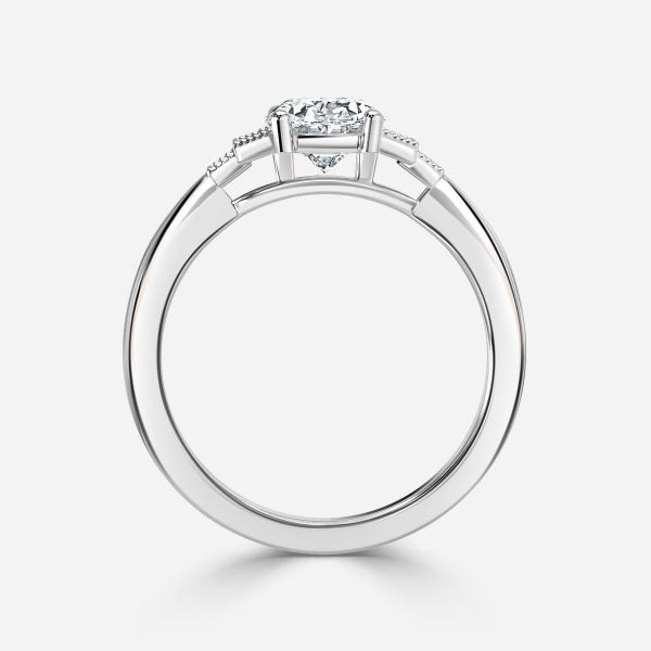 Fiona Oval Three Stone Lab Grown Diamond Engagement Ring