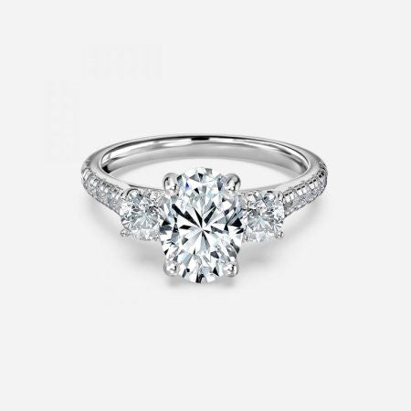 Talia Oval Three Stone Lab Grown Diamond Engagement Ring