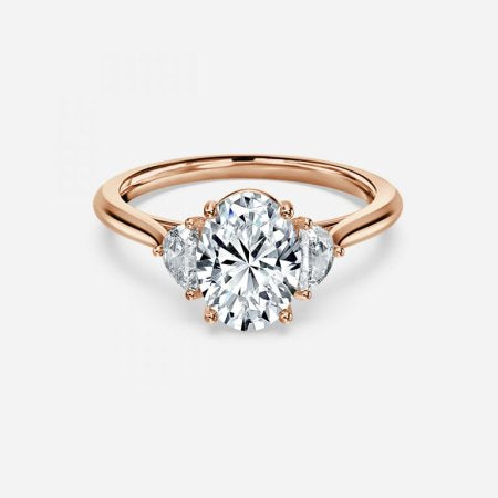 Juliette Oval Three Stone Lab Grown Diamond Engagement Ring