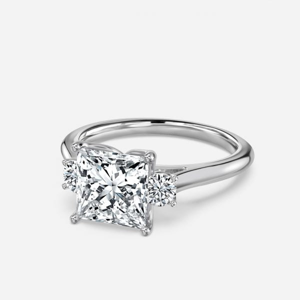 Olivia Princess Three Stone Engagement Ring