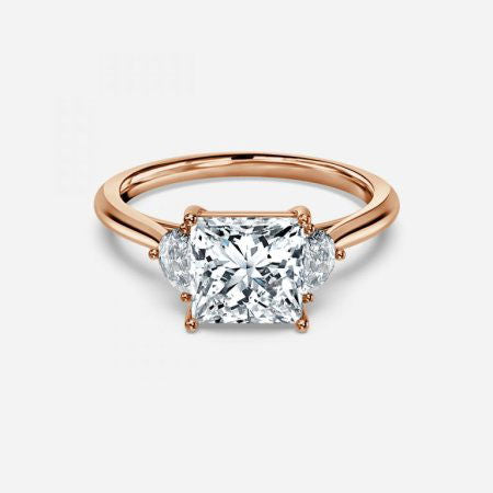 Juliette Princess Three Stone Lab Grown Diamond Engagement Ring