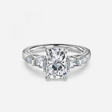 Maya Radiant Three Stone Lab Grown Diamond Engagement Ring