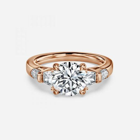 Maya Round Lab Created Diamond Three Stone Engagement Ring