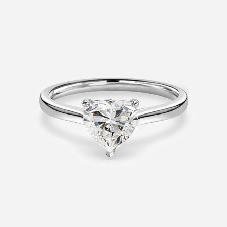 Trini Heart Side Diamond Engagement Ring