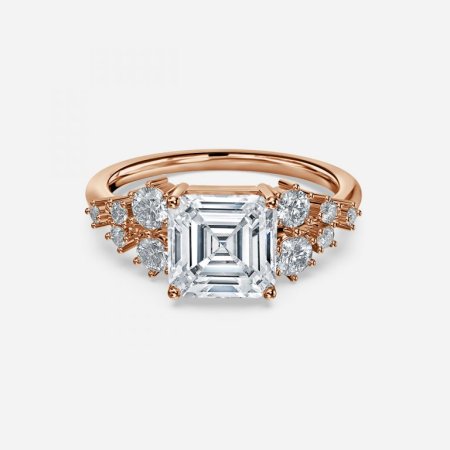 Jessica Asscher Cluster Lab Grown Diamond Engagement Ring