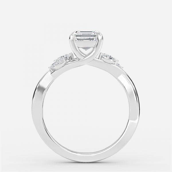 Aurora Asscher Unique Lab Grown Diamond Engagement Ring