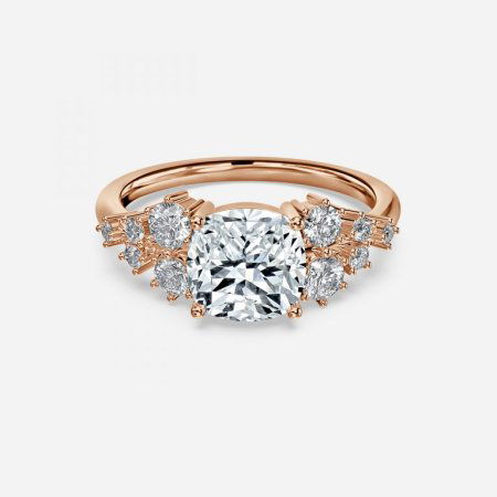 Jessica Cushion Cluster Lab Grown Diamond Engagement Ring