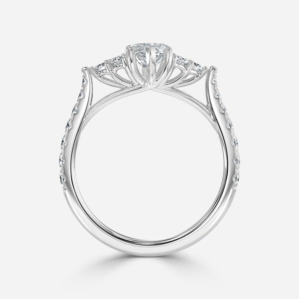 Elizabeth Marquise Three Stone Engagement Ring