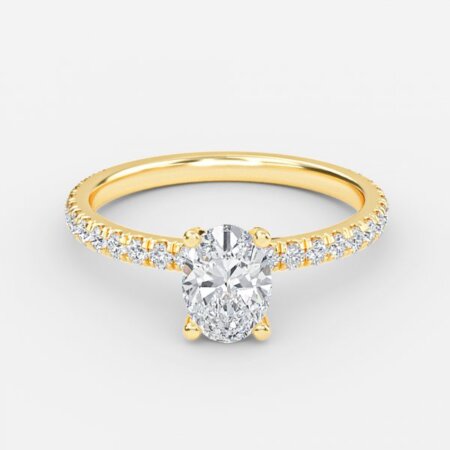 Josephine Oval Unique Lab Grown Diamond Engagement Ring