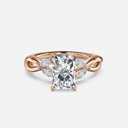 Aurora Radiant Unique Lab Grown Diamond Engagement Ring