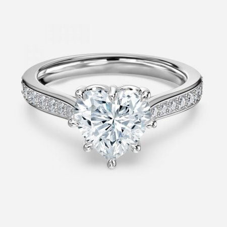 Aria Heart Lab Created Diamond Vintage Engagement Ring