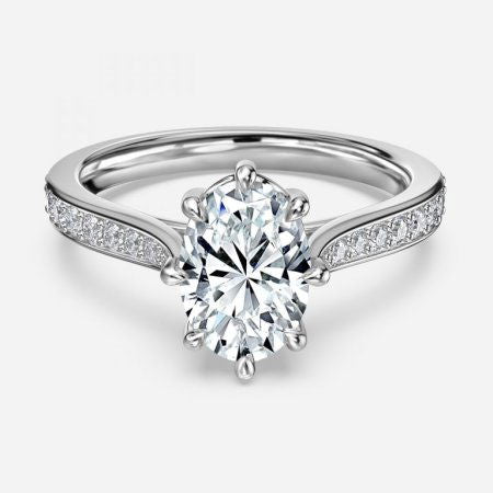 Aria Oval Vintage Lab Grown Diamond Engagement Ring