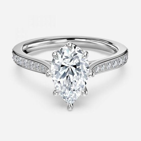 Aria Pear Vintage Lab Grown Diamond Engagement Ring